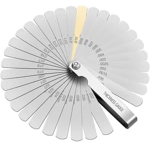 Strumento di misurazione metrico e imperiale universale doppio marcato spessimetro in acciaio inossidabile per la misurazione della larghezza e dello spessore del Gap