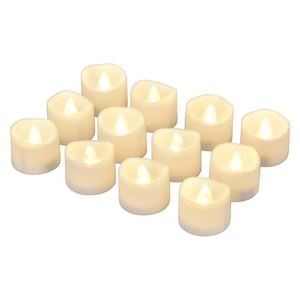 Plastic <b>Battery</b> <b>Operated</b> Flameless Flickering 3D Flame Remote Control Warm White LED Handmade Tealight Candles Home Decoration - Product Image 1