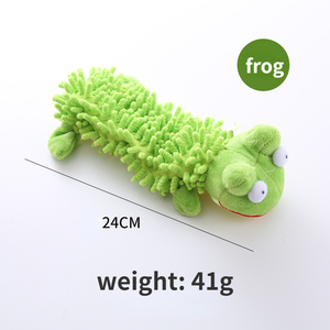 Juguete de microfibra para mascotas para perros, bolas con sonido para morder en forma de rana de peluche e hipopótamo molar - Product Image 5