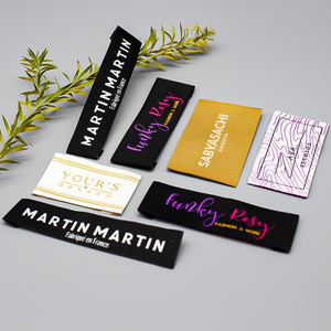 ตัวอย่างฉลากทอผ้าฝ้ายที่ยั่งยืนสําหรับเสื้อผ้าฉลากการถ่ายเทความร้อนสําหรับกระเป๋าและรองเท้า - Product Image 5