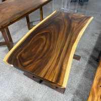 GEDO Dessus de table de salle à manger en noyer massif au design moderne Usine populaire en bois d'Amérique du Sud personnalisable à bas prix pour les meubles de maison
