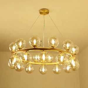 Loft Industrial colgante luces de país americano moderno claro bola de cristal araña para <span class=keywords><strong>restaurante</strong></span>/decoración del hogar - Product Image 4