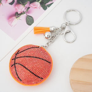 Hot Selling Flanel Voetbal Honkbal Basketbal Bling Strass Crystal Sport Sleutelhanger - Product Image 5