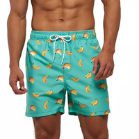 Herenshorts van ecologisch materiaal, snel drogend, effen, met fruit- en dierenprint, casual zwemkleding, boardshorts & trunks