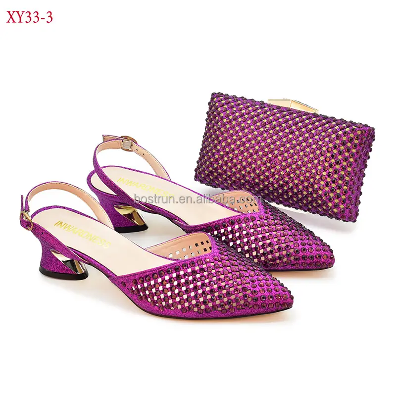 XY33 2023 Оптовая Продажа Модные пикантные роскошные женские туфли 5,5 см каблук плюс размер сандалии и сумка в наборе
