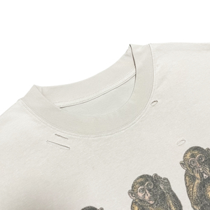 Camiseta sin mangas para hombre, estilo vintage, con estampado gráfico de los Tres Monos Sabios, diseño desgastado, de algodón, informal, estilo urbano, retro. - Product Image 3