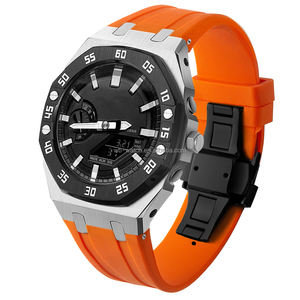 Kit de estilo de lujo Mod correa de goma y anillo de escala de tiempo caja de metal G Ga2100 reemplazo de pieza de reloj de choque - Product Image 3