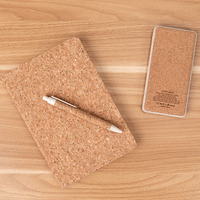 Ensemble de carnet A5 en liège avec stylo - Cadeau minimaliste et écologique - Impression UV personnalisée