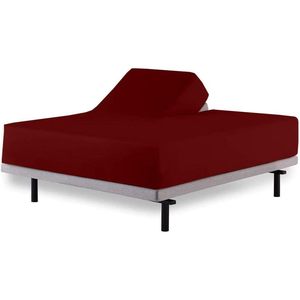 Parure de draps King Top séparée 80x78 pouces, 39 pouces, 100% coton, 800 fils, 4 pièces, bordeaux uni, pour usage domestique - Product Image 6