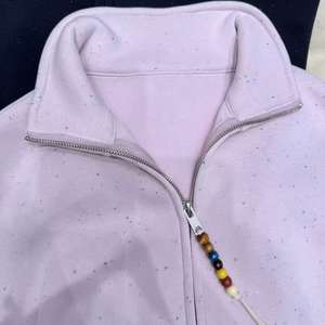 ZEYA, sudadera con cremallera y cuello levantado para mujer, tela moteada, cuentas coloridas con cremallera, chaqueta informal Multicolor, moda para mujer - Product Image 5