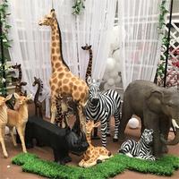 Figurine en fibre de verre prix usine taille réelle safari animal Dinosky lion statues accessoires pour la décoration de fête d'anniversaire sur le thème de la jungle