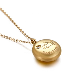 MECYLIFE Collier étoile céleste en or 18 carats étanche sans ternissement Bijoux Collier signe <span class=keywords><strong>du</strong></span> zodiaque minimaliste Collier <span class=keywords><strong>horoscope</strong></span> - Product Image 2