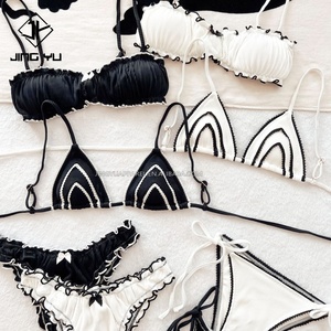 Maillots de bain de créateur de haute qualité, maillots de bain personnalisés, ensemble de bikini pour femme, fournisseur de bikini personnalisé, bikini extensible froissé - Product Image 4