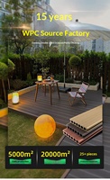 Revêtement de terrasse en composite bois-plastique (WPC) certifié CE, résistant aux UV, haute résistance, extérieur, solide, imperméable, utilisation extérieure, grain de bois moderne