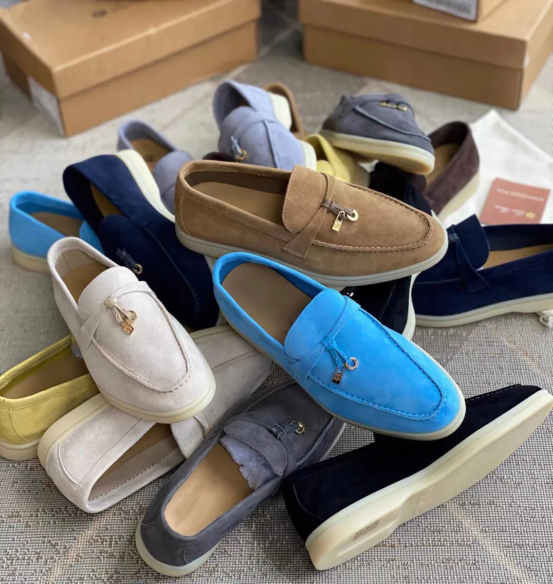 shoes for women ladies suede casual shoes manufacturers new styles ladies genuine leather walking style flat women loafers shoes