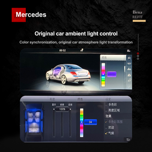 Diffuseurs d'air LED 3/64 couleurs pour Mercedes Benz W205 W213 W222 W117 W176 X156 W206 W167, éclairage d'ambiance, buse de turbine, lampe décorative - Product Image 4