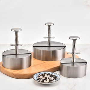 <span class=keywords><strong>Presse</strong></span> à <span class=keywords><strong>hamburger</strong></span> manuelle, moule à galettes en acier inoxydable 304 avec emballage de boulettes et fabricant de boules de riz pour le bricolage - Product Image 2