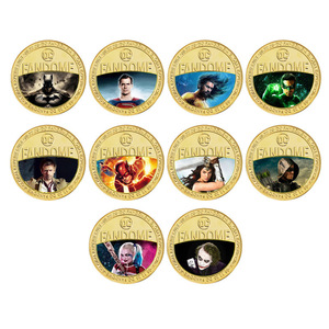 10 Monedas Conmemorativas de Metal de la Liga de la Justicia con Temática de Personajes de Películas de Marvel, Regalos Coleccionables - Product Image 1