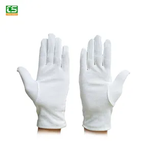 Guanti di servizio a mano in cotone 100% cotone bianco cameriere Sommelier bare funerario guanti per mani
