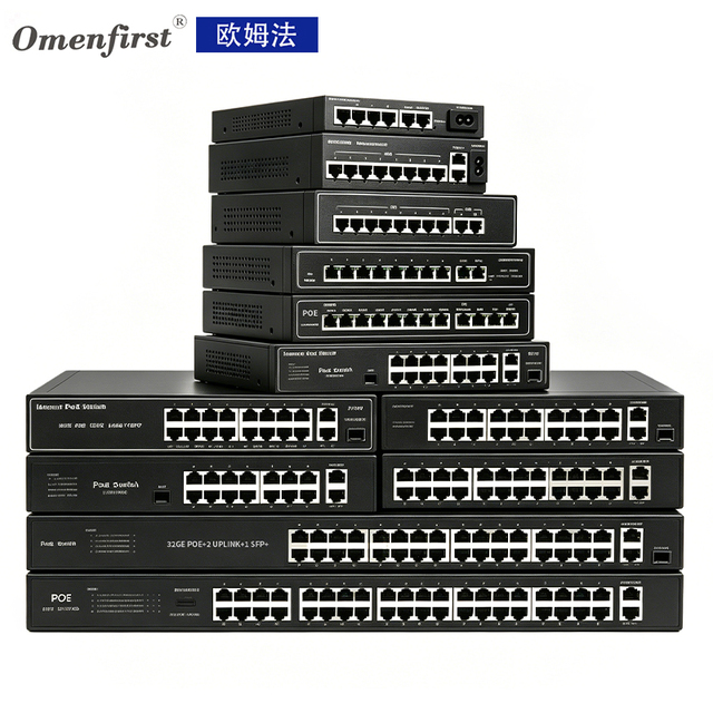 ODM OEM 1000Mbps Gigabit PoE Switch Series Unmanaged 8 16 24 48 Port Metal Case Internal Power Supply Hub With SFP Uplink Port