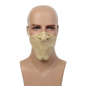 Masque en latex demi-visage pour cosplay, inspiré du <span class=keywords><strong>film</strong></span> d'<span class=keywords><strong>horreur</strong></span> <span class=keywords><strong>Thriller</strong></span> The Black Phone, avec cornes - Product Image 3