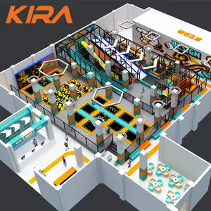 Kira Ondersteund Indoor Grote Kinderen Trampoline Springen Trampoline Park Te Koop