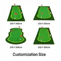 Tapis d'entraînement de golf intérieur extérieur OEM Tapis d'entraînement de golf portable Putting Green avec drapeau