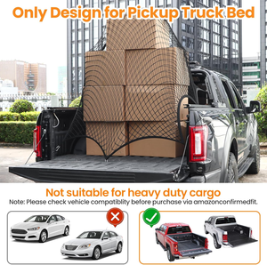 Red elástica de PP para caja de camioneta, organizador de malla extensible para cargas ligeras diarias - Product Image 6