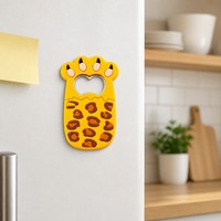 Décapsuleur en caoutchouc souple en forme de patte de chat, personnalisable avec logo, en PVC, pour cuisine, bar, cadeau, vente en gros