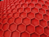 Tapis de sol de voiture en PVC caoutchouc imperméable universel toutes saisons de luxe rouge nid d'abeilles, ensemble complet, résistant, lourd, inodore pour SUV et camions