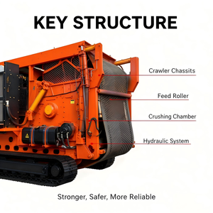 Trituratore Universale per Tronchi di Legno a Cingoli, Motore Diesel da 75 CV, Alimentazione a Piastre a Catena per Triturazione di <span class=keywords><strong>Foglie</strong></span> di Palma - Product Image 5
