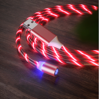 Meilleure vente cordon de chargeur LED adaptatif magnétique 3-en-1 câble de données de charge rapide pour iPhone et pour Samsung