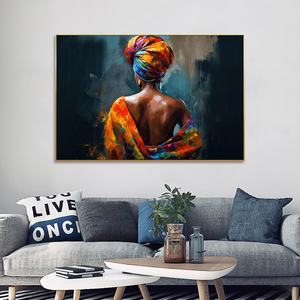 Huamiao abstrait femmes africaines peinture africaine dame peinture chambre décor - Product Image 2
