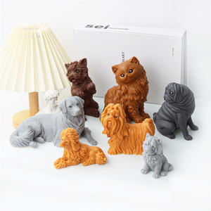 Caniche chien chat bougie Silicone moule bricolage <span class=keywords><strong>Garfield</strong></span> Retriever Animal bougie fabrication glaçons résine savon moule cadeaux artisanat décoration de la maison - Product Image 3