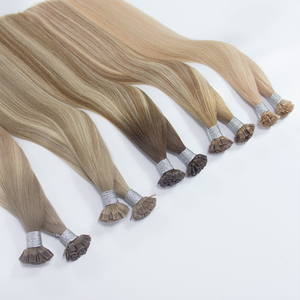 Extensions de cheveux humains Luxsea, cheveux chinois Remy 100% pré-collés, cuticules alignées, double trame machine, pointe plate I-Tip - Product Image 2