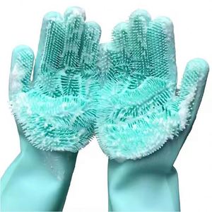 Gants de lavage en silicone épaissis anti-rayures pour la cuisine domestique, le bain des animaux et le lavage des légumes – Confortables et durables - Product Image 2