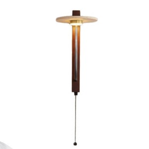 Lámpara de pared Led E27 con interruptor de control, estilo minimalista moderno de madera para dormitorio, pasillo, iluminación de entrada - Product Image 5