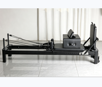 Máquina de Pilates Reformer de Aluminio con Barra de Pie Móvil, Juego Completo de Accesorios, Cama de Entrenamiento de Core para Pilates en Casa o Estudio, Equipo de Pilates