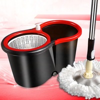 Ensemble de vadrouille et de seaux faciles à utiliser pour le nettoyage des sols et des sols avec balai rotatif à 360 degrés avec seau