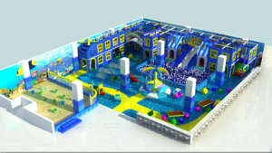 Ensemble d'aire de jeux intérieure Thème marin Théâtre d'intérieur en bois Tapis d'intérieur pour enfants Aire de jeux - Product Image 4