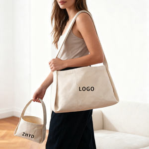 <span class=keywords><strong>Borse</strong></span> da Donna in Tela di Puro Cotone ZHYD, Design alla Moda a Tracolla Singola, Logo Personalizzato Stampato, Chiusura Aperta per Uso Esterno - Product Image 3