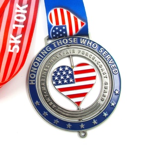 Manufacturer Wholesale Design Zinc Alloy Metal 3D Gold Rotating Award Marathon Running Sports Medal Custom Antique Folk Art - Product Image 1