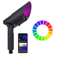 Projecteur d'extérieur RVB Wi-Fi Bluetooth à faisceau réglable, contrôle intelligent Tuya, basse tension, pour aménagement paysager, jardin, villa, pelouse et arbres
