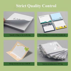 Customized Logo Student Study Self-Stick Memo Pads 3x3 Inches Sticky Notes Bright Colors Blank Note Pad for Office - Product Image 5