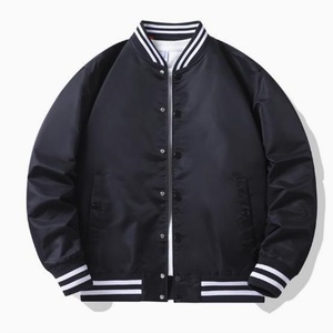 Custom Plus Size Winter Outerwear Stand Button Front Coated Bomber <b>Jacket</b> Solid Color <b>Varsity</b> Baseball <b>Jacket</b> Unisex Clothing - Product Image 4