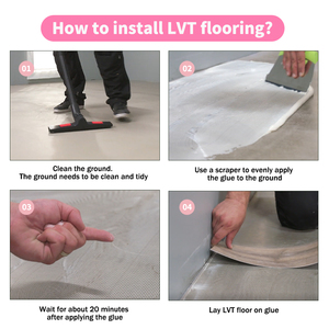 Nội thất không thấm nước 20mil 1.5 mét Gỗ ván LVT sàn gỗ phong cách đá sàn <span class=keywords><strong>Laminate</strong></span> khô trở lại PVC bấm vào Sàn Vinyl - Product Image 2