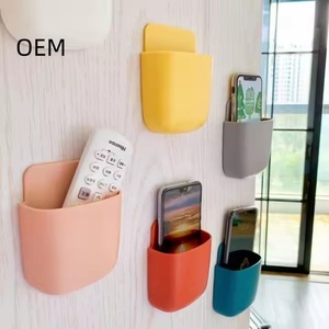 Caja de almacenamiento montada en la pared de fábrica, caja organizadora de almacenamiento de Control remoto para aire acondicionado, soporte para enchufe de teléfono móvil, estante de soporte - Product Image 1