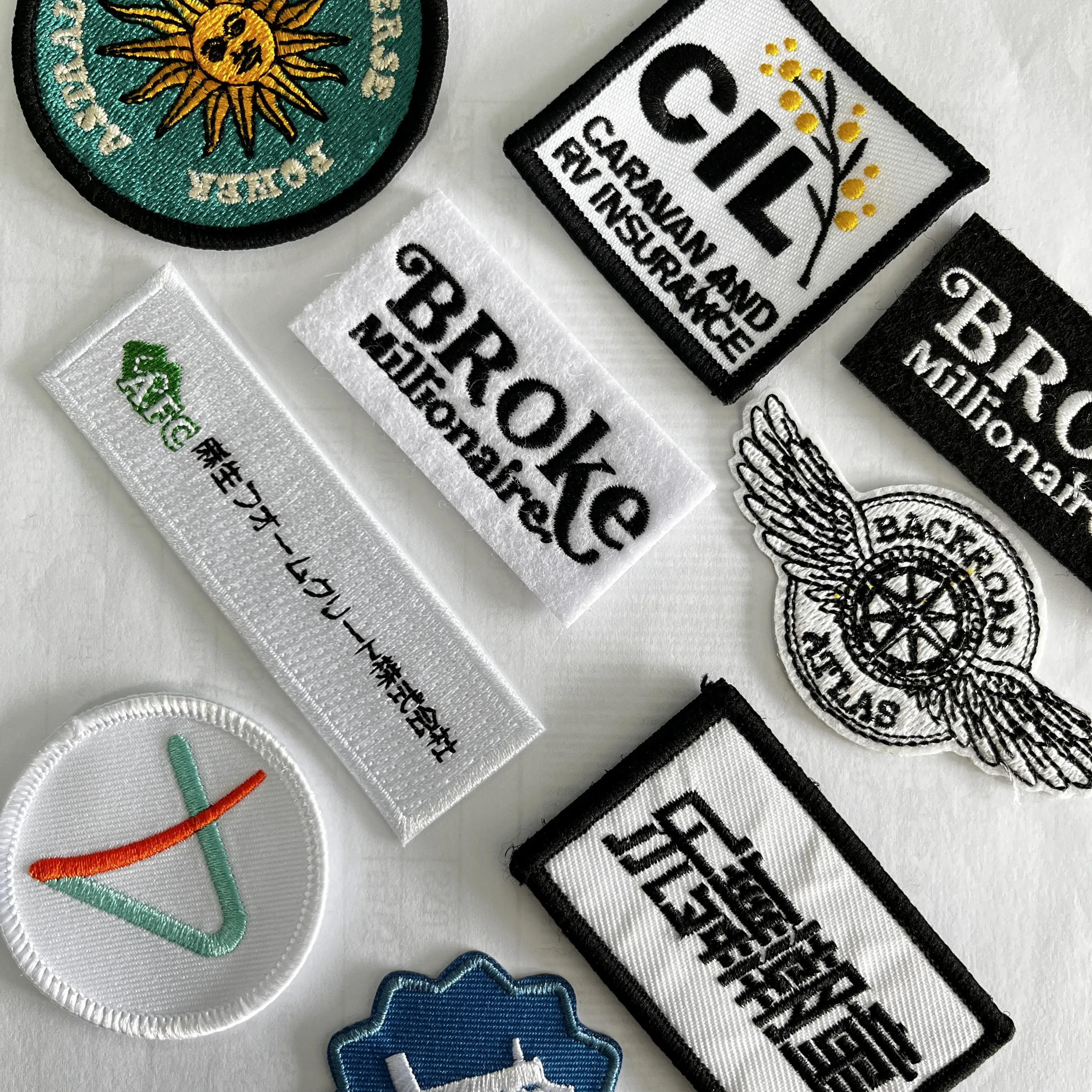 Bulk Heat Press 3d custom logo badges,embroidered embroidery patch sew iron on for clothing