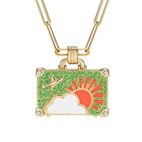 Mode Valise Pendentif Collier Hommes et Femmes Pendentif Collier Accessoires