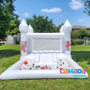 Château gonflable Bounce House Pit White Bouncy Combo <span class=keywords><strong>avec</strong></span> Ocean Ball Pool pour une fête intérieure et extérieure - Product Image 4